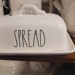 RAE DINN White Ceramic Butter Dish